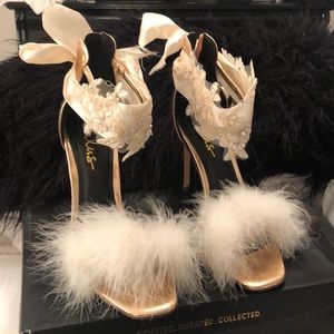 Lulu heels. rose gold. Customized